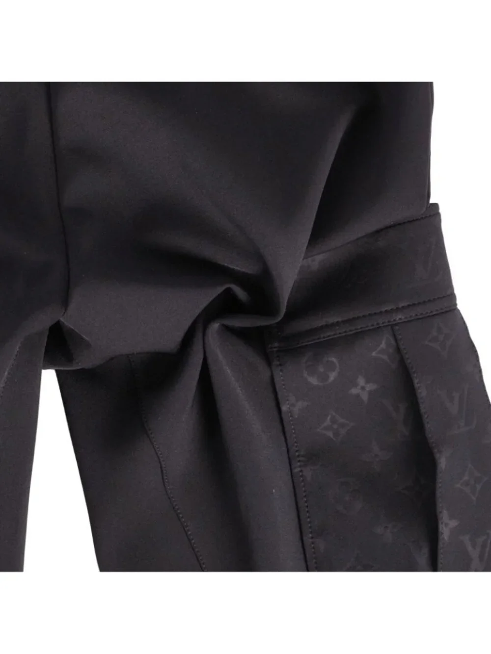 Louis Vuitton Long Pants Easy Monogram Jersey Nylon Black 40